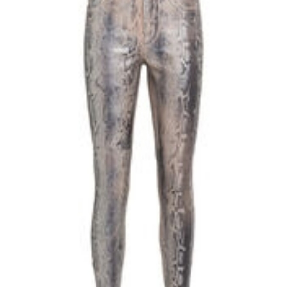 💎L'agence Margot Foiled Python Skinny - Picture 4 of 8